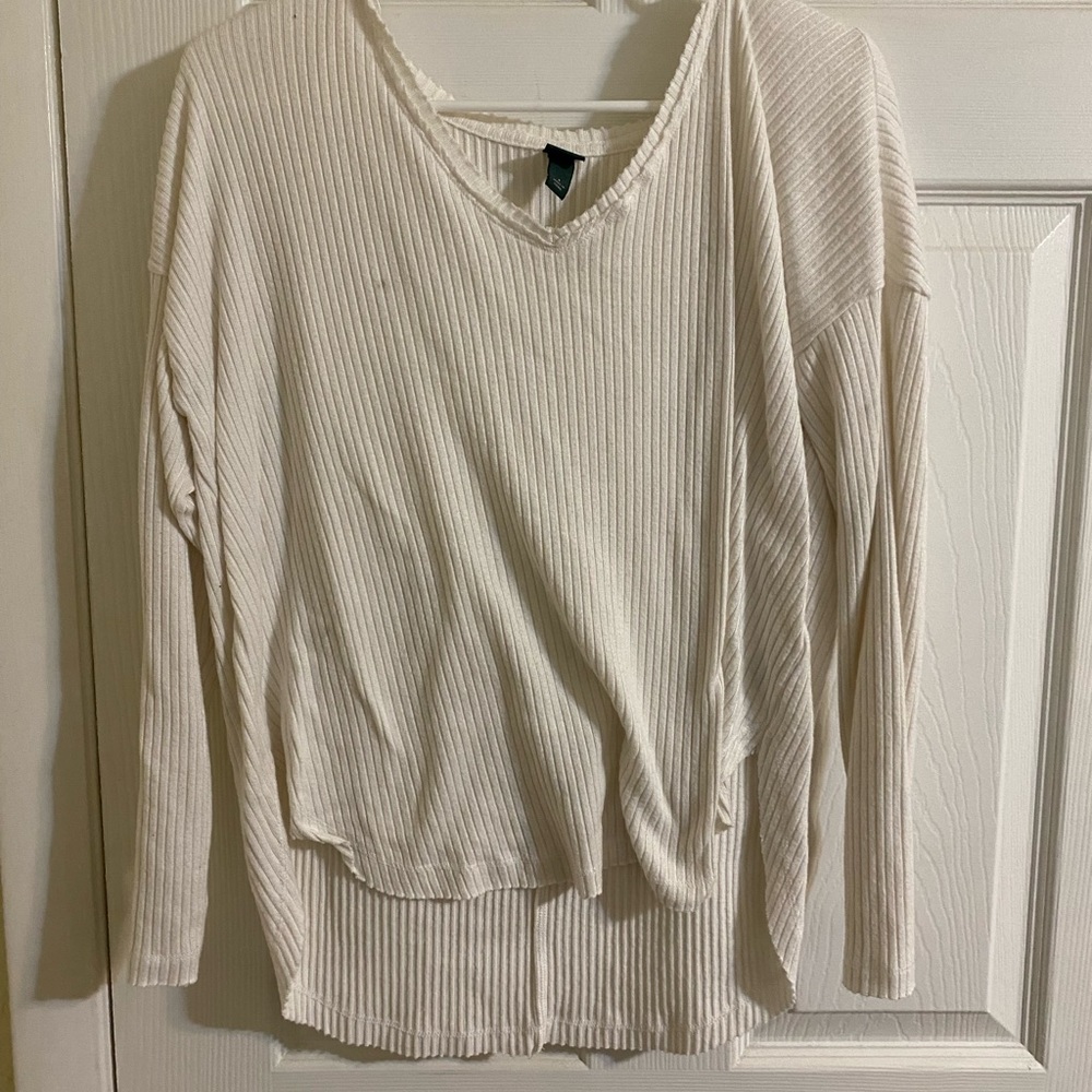 Sweater soft cute winter white